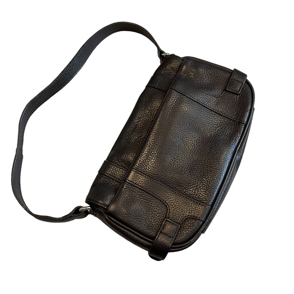 ANNE TAYLOR LOFT Brown Leather Baguette Handbag - Picture 6 of 13